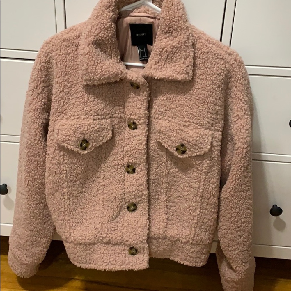 Sherpa blush coat